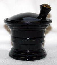 Akro Agate Mortar & Pestle Jar in Black