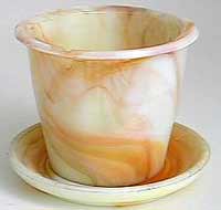 Akro Agate # 299 Pot and Saucer