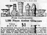 Czechoslovakia Glassware Advertisement