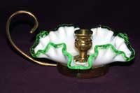 Fenton Emerald Crest Candle Holder