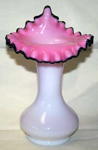 Fenton Black Rose Vase