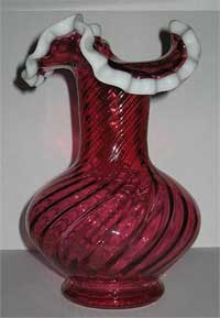 Fenton #3005 Ruby Snowcrest Vase