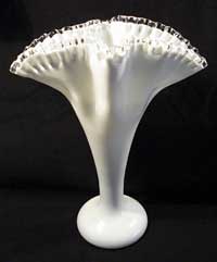 Fenton Silver Crest #7262 Fan Topped Vase