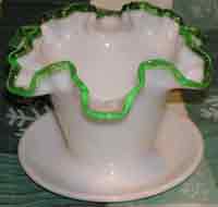 Fenton Emerald Crest Flowerpot