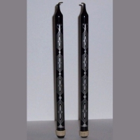 Unknown Ebony Glass Candles