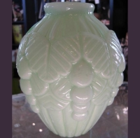 Unknown Sculptured Green Vase