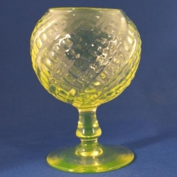 Unknown Vaseline Ivy Ball Vase