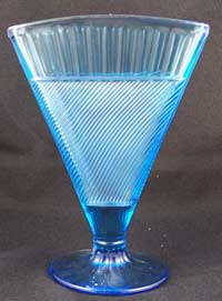 Unknown Blue Fan Vase