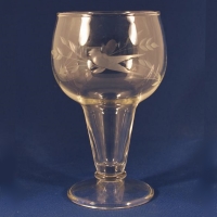 Unknown Beer Glass w/ Unknown Bird Cut