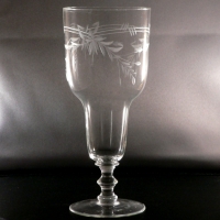 Unknown Beer Glass w/ Unknown Floral Cut