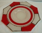 Indiana # 602 Cake Plate with Moderne Classic Decoration