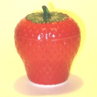Unknown Strawberry Milk Glass Jar