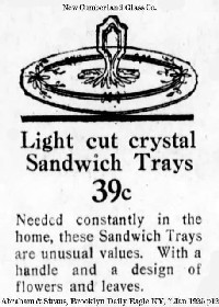 New Cumberland Sandwich Tray Advertisement