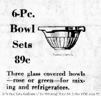 Federal 6-Piece Bowl Set Advertisement