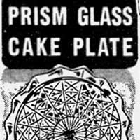Unknown Prism Cake Plate Advertisement