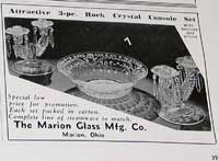 Marion Glass Mfg. Co. Rock Crystal Ad