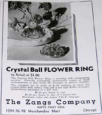 Zangs Company Crystal Ball Flower Ring Ad
