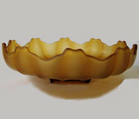 Unknown European Amber Satin Bowl