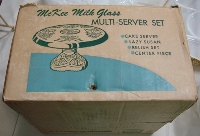 McKee Milk Glass Multi-Server Set Original Box