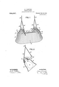 Heisey Light Fixture Shade Patent  964057-1