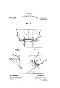Heisey Light Fixture Shade Patent  964058-2