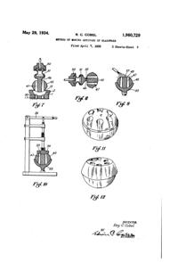 Heisey #  19 Flower Frog Patent 1960729-3