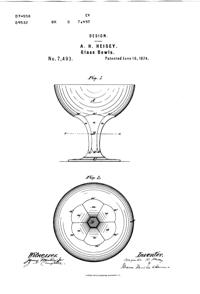 Heisey  Sherbet Design Patent D  7493-1