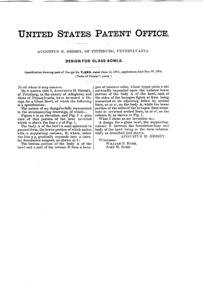 Heisey  Sherbet Design Patent D  7493-2