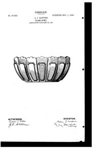 Heisey #1776 Kalonyal Bowl Design Patent D 37203-1