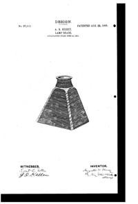 Heisey Light Fixture Shade Design Patent D 37512-1