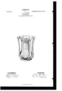 Heisey # 365 Early Queen Ann Spooner Design Patent D 38200-1