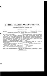 Heisey # 433 Grecian Border Sherbet Design Patent D 41533-2