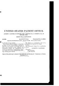Heisey #  29 Sanford Candlestick Design Patent D 43236-2
