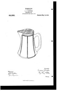 Heisey Jug Design Patent D 44026-1