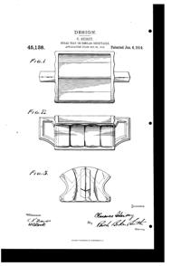 Heisey # 355 Quator Sugar Design Patent D 45138-1
