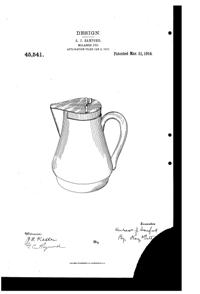Heisey Jug Design Patent D 45541-1