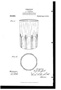 Heisey # 188 Tumbler Design Patent D 46320-1