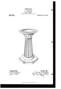 Heisey # 100 Shelf Support Design Patent D 46753-1