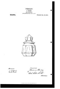 Heisey Jar Design Patent D 46864-1