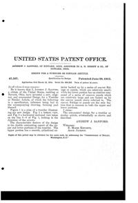 Heisey # 602 Colonial Tumbler Design Patent D 47527-2