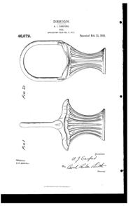 Heisey # 477 Heisey Hairpin Basket Design Patent D 48572-1