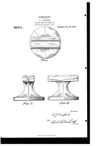 Heisey Shoe Display Rack Design Patent D 48611-1