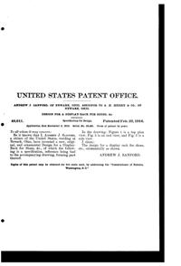 Heisey Shoe Display Rack Design Patent D 48611-2