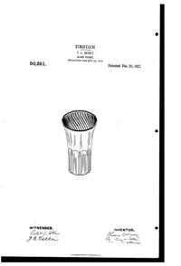 Heisey # 369 Hartman Tumbler Design Patent D 50351-1