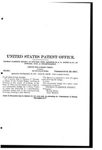 Heisey # 369 Hartman Tumbler Design Patent D 50351-2