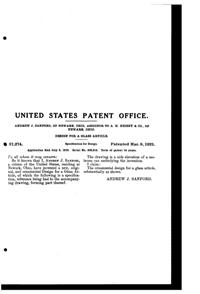 Heisey Jug Design Patent D 57274-2