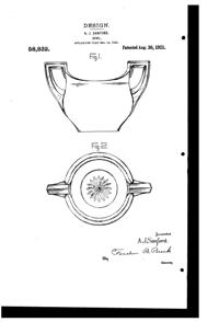 Heisey #1020 Phyllis Sugar Design Patent D 58832-1