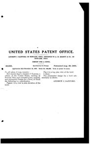 Heisey #1020 Phyllis Sugar Design Patent D 58832-2