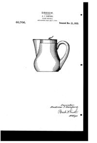 Heisey Jug Design Patent D 60706-1