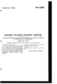 Heisey # 417 Double Rib & Panel Bowl Design Patent D 64850-2